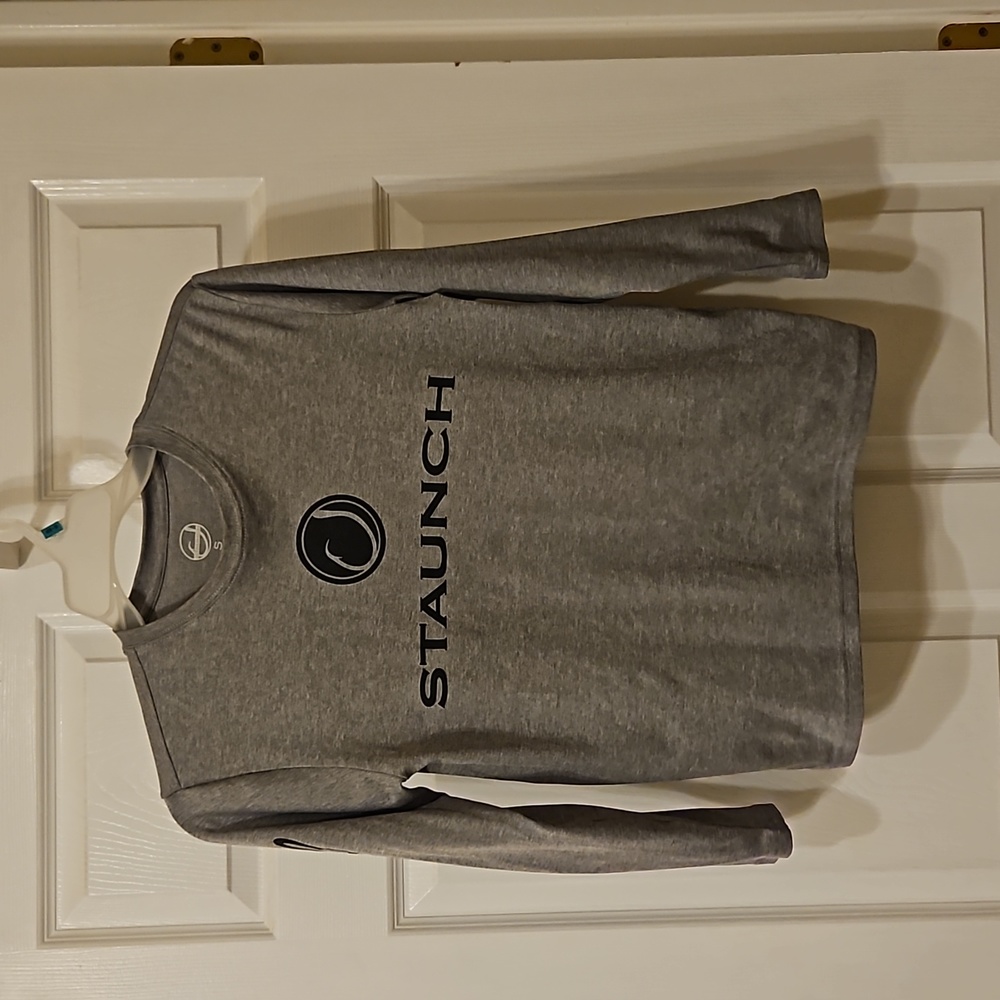 Staunch Long Sleeve Gray Fishing shirt Size Mens Small or Women's Medium